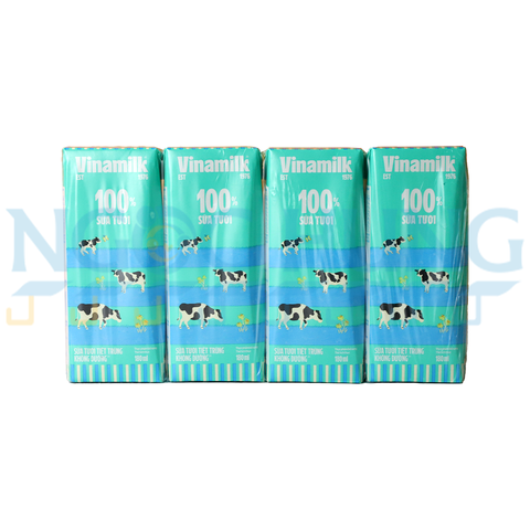 Sữa tươi tiệt trùng Vinamilk 100% không đường 180ml