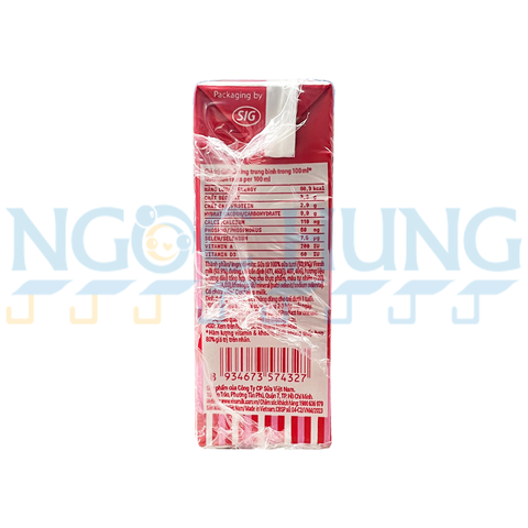 sữa tươi tiệt trùng vinamilk 100% dâu 110ml