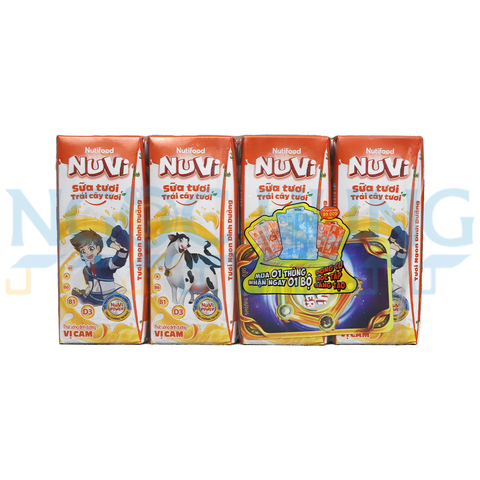 Sữa tươi trái cây Nuvi vị Cam 180ml