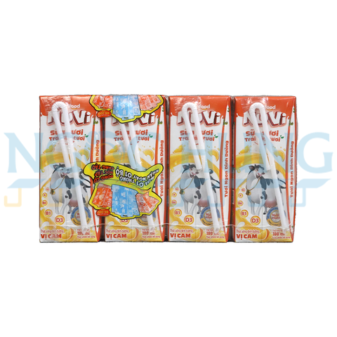 Sữa tươi trái cây Nuvi vị Cam 180ml