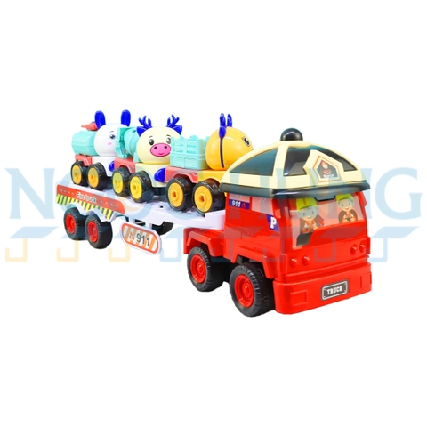 Hộp xe container cảnh sát chở 3 xe cứu hộ 368C-2