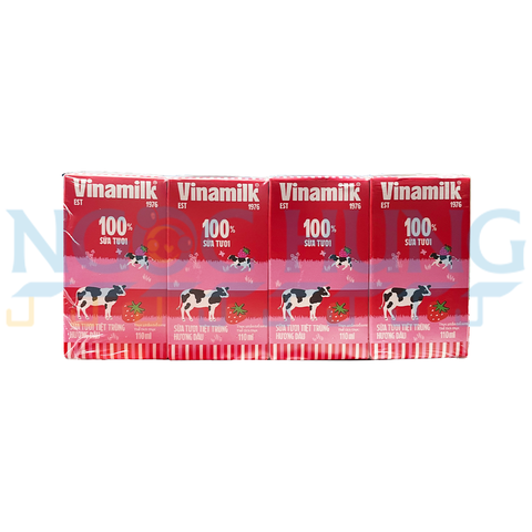 sữa tươi tiệt trùng vinamilk 100% dâu 110ml