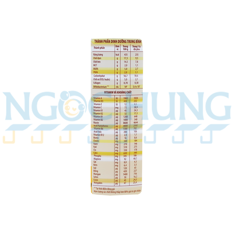 Sữa bột Nutifood Varna Elite Sâm Ngoc Linh Đông Trùng Hạ Thảo 850g