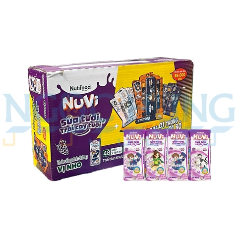 Sữa tươi trái cây Nuvi vị Nho 180ml