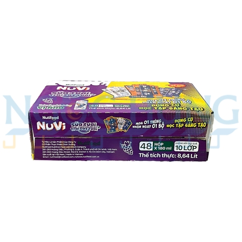 Sữa tươi trái cây Nuvi vị Nho 180ml