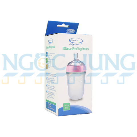 Bình sữa  Silicone Gluck kim cương 240ml