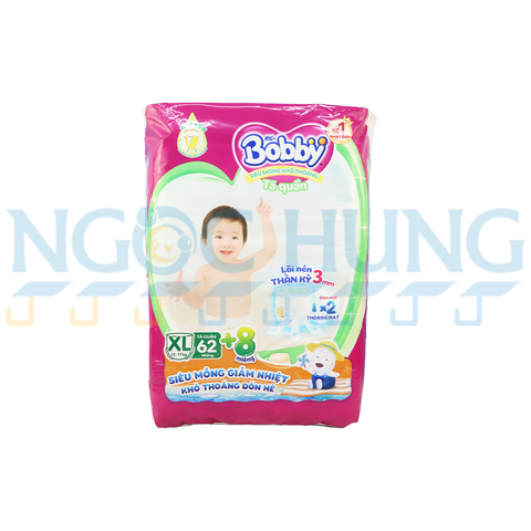Tã quần Bobby size XL 62 miếng