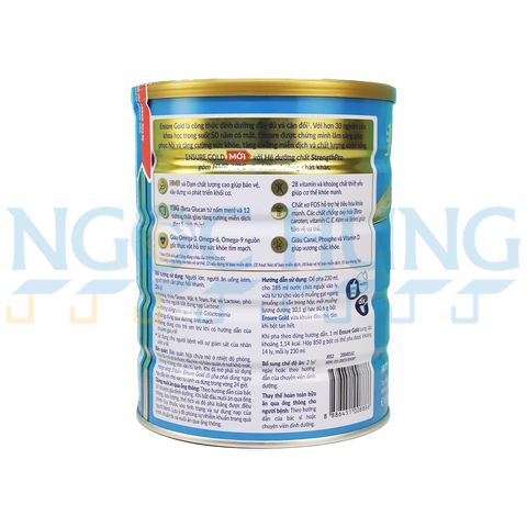 Sữa bột Ensure Gold (Beta Glucan) Vani Ít Ngọt 800g