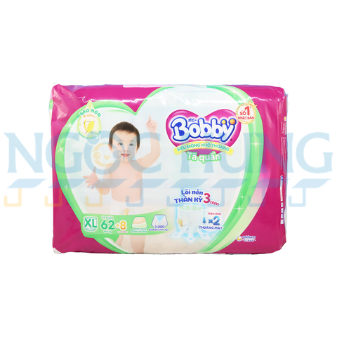 Tã quần Bobby size XL 62 miếng