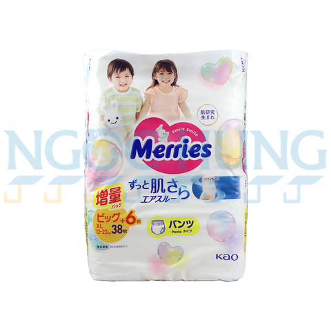 Tã quần Merries size XL 38 miếng