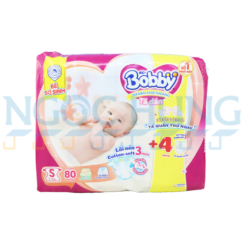 Tã dán Bobby size S 80 miếng