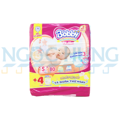 Tã dán Bobby size S 80 miếng