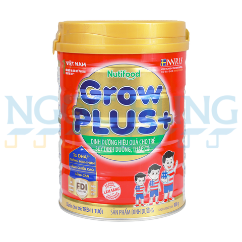Sữa bột Nutifood GrowPlus+ Đỏ 900g (1 tuổi trở lên)