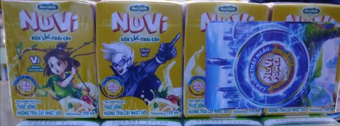 sữa chua uống tiệt trùng Nuvi trái cây nhiệt đới 110ml