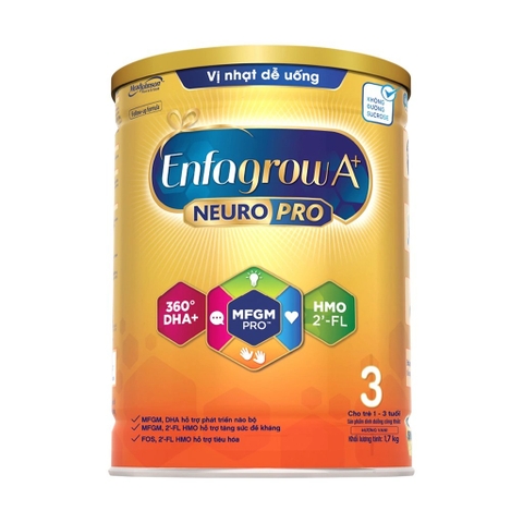 Sữa bột Enfagrow A+ Neuropro 3 (vị nhạt dễ uống) 1.7kg (1-3 tuổi)