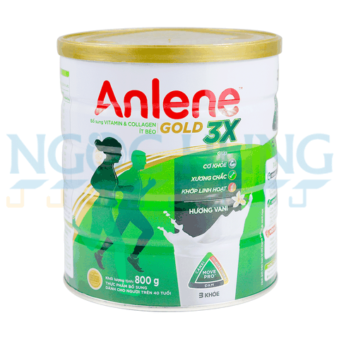 Sữa bột Anlene Gold 3X hương vani 800g (40 tuổi trở lên)