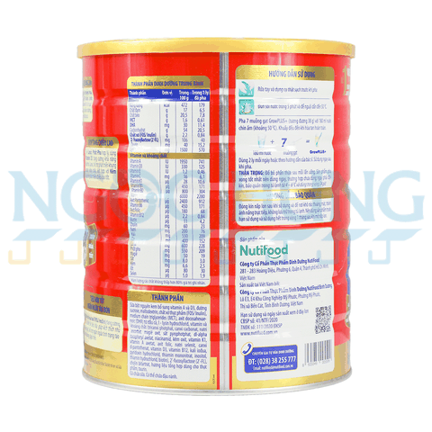 Sữa bột Nutifood GrowPlus+ Đỏ  1.5kg (1 tuổi trở lên)