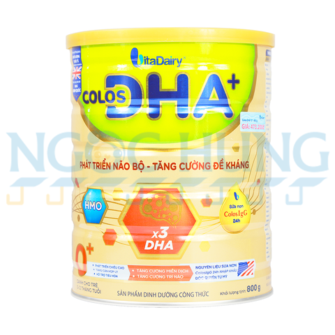 Sữa bột Vitadairy Colos DHA 0+ 800g