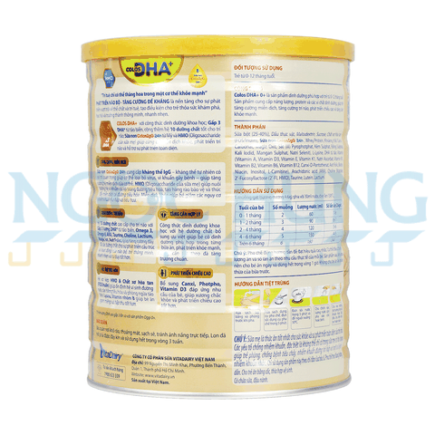 Sữa bột Vitadairy Colos DHA 0+ 800g