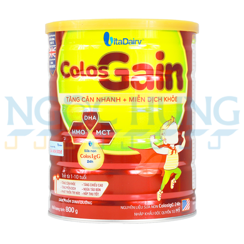 Sữa bột Vitadairy Colos Gain 1+ 800g (1-10 tuổi)