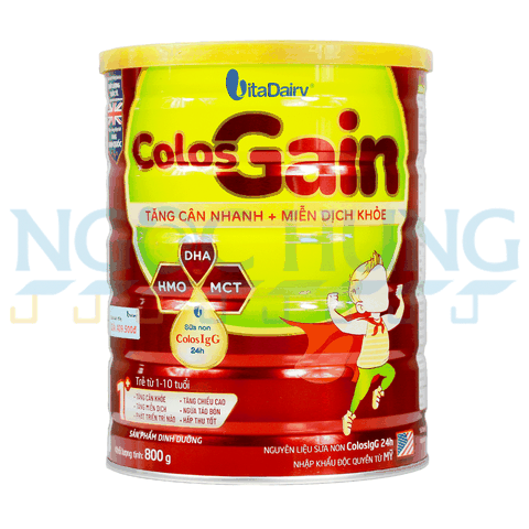 Sữa bột Vitadairy Colos Gain 1+ 800g (1-10 tuổi)