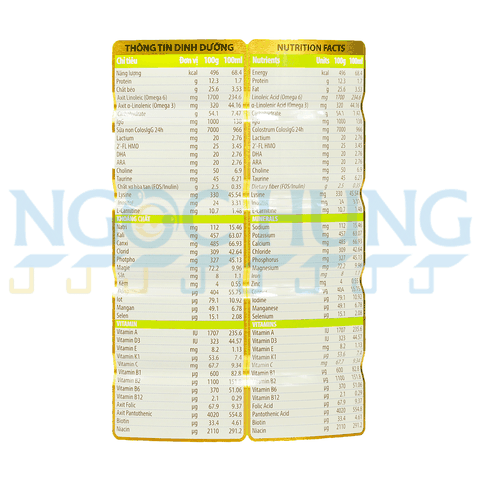 Sữa bột Vitadairy ColosBaby IQ Gold 0+ 800g (0-12 tháng)