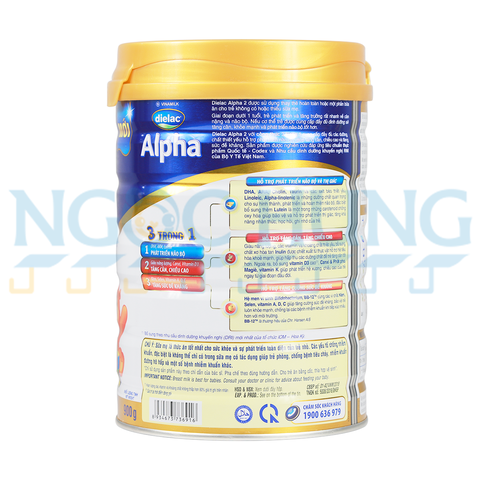 Sữa bột Vinamilk Dielac Alpha Step 2 900g (6-12 tháng)