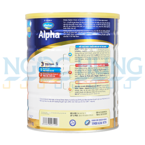 Sữa bột Vinamilk Dielac Alpha Step 4 1.5kg (2-6 tuổi)