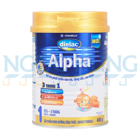Sữa bột Vinamilk Dielac Alpha Step 1 400g (0-6 tháng)