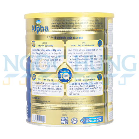 Sữa bột Vinamilk sữa non Dielac Alpha Gold 4 1.4kg (2-6 tuổi)