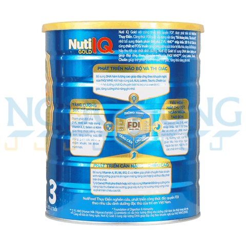 Sữa bột Nutifood Nuti IQ Gold 3 1.5kg (1-2 tuổi)
