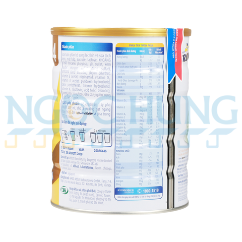 Sữa bột Abbott Grow 2+850g (2 tuổi trở lên)