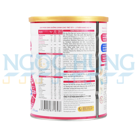 Sữa bột Nutricare Hanie Kid 1+ 900g (1-2 tuổi)