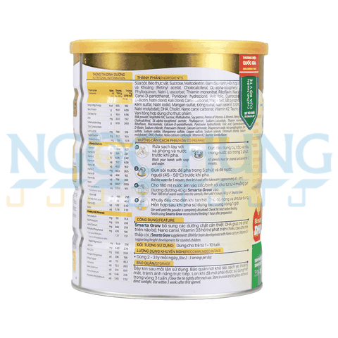 Sữa bột Nutricare SMARTA Grow 900g (1-10 tuổi)