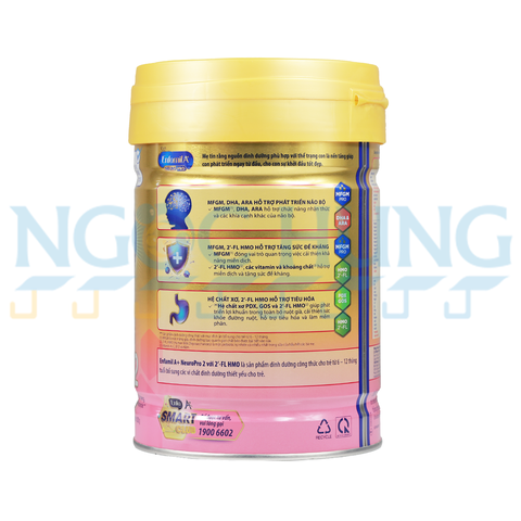 Sữa bột Enfamil A+ Neuropro 2 (vị nhạt dễ uống) 830g (6-12 tháng)