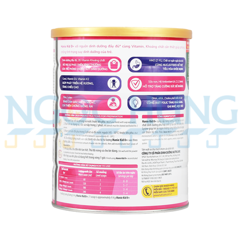 Sữa bột Nutricare Hanie Kid 0+ 800g (0-12 tháng)