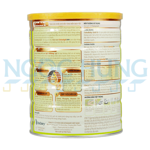 Sữa bột Vitadairy ColosBaby Gold 0+ 800g (0-12 tháng)