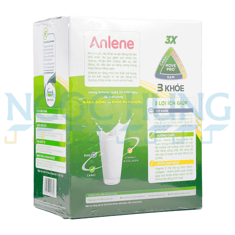 Sữa bột Anlene Gold 3X hương vani hộp giấy 1.2kg (40 tuổi trở lên)