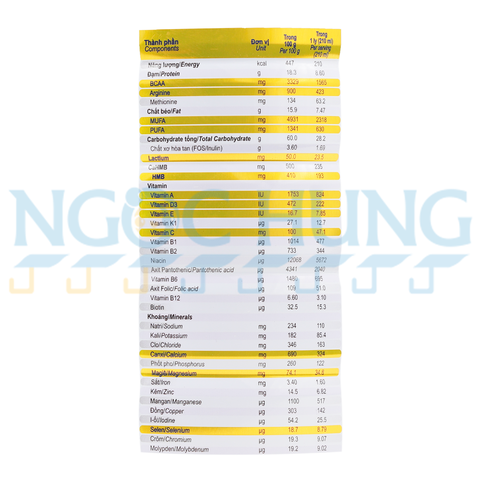Sữa bột NutriCare Gold 900g