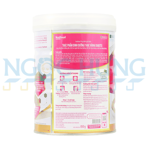 Sữa bột Nutifood Nuti Varna Diabetes 850g (dành cho người tiểu đường)