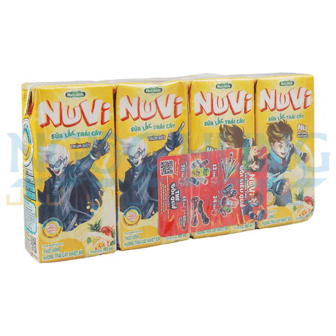 sữa chua uống tiệt trùng Nuvi sữa lắc trái cây 180ml