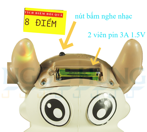 Bò sữa 2 trong1 bập bênh, chòi chân