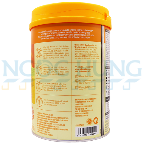 Sữa bột Optimum Gold 1 800g (0-6 tháng)