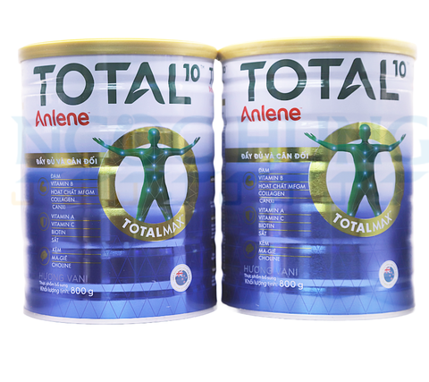 Bộ 2 Anlene Total 10 Vani 800g tặng 1 400g