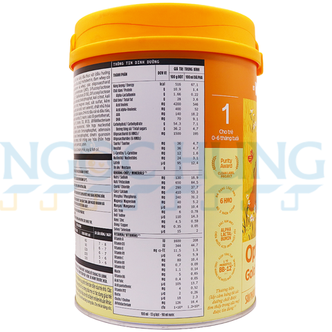Sữa bột Optimum Gold 1 800g (0-6 tháng)