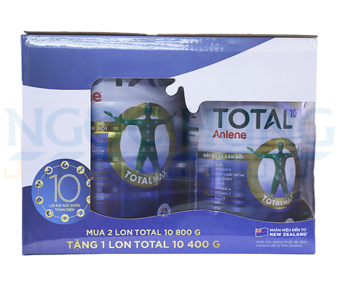 Bộ 2 Anlene Total 10 Vani 800g tặng 1 400g