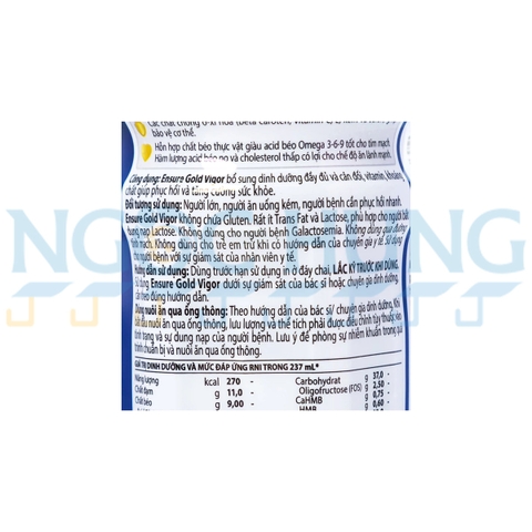 Sữa nước Abbott Ensure Vigor 237ml