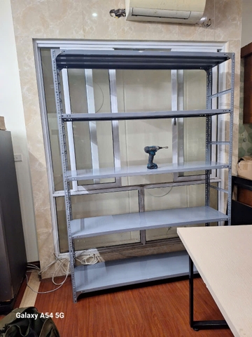 Kệ Để Đồ, Kệ Sắt V Lỗ 5 Tầng, Dài 1m x Sâu 0.5m x Cao 2m