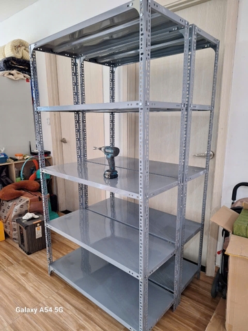 Kệ Kho Đa Năng, Kệ Sắt V Lỗ 5 Tầng, Dài 0.8m x Sâu 0.3m x Cao 2m