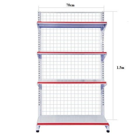Giá Kệ Siêu Thị Đơn, Kệ Siêu Thị Đơn 4 Tầng, Dài 70 x Sâu 35 x Cao 150cm